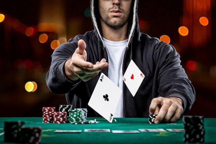 Poker table layout on bmw777 slot showing dealer button, blinds, and betting positions